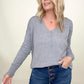 Zenana Front Seam Light Knit Sweater
