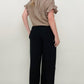 Cozy Co Crinkle Gauze Smocked Waist Wide Leg Side Slit Palazzo Pants
