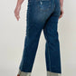 Judy Blue Mid-Rise Destroy & Single Cuff Dad Jean Straight Jeans
