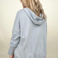 Batwing Sleeve Buttoned Hoodie with Pockets