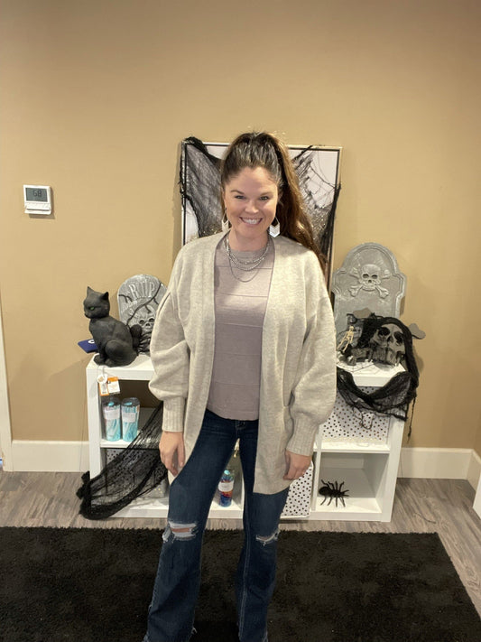 Balloon Sleeve Cardigan