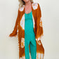 Leto Tie-Dye Longline Kimono with Full Sleeves