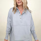 Batwing Sleeve Buttoned Hoodie with Pockets