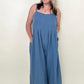 Gigio Textured Woven Spaghetti Strap Jumpsuit