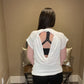 Braid Strap Racerback Sports Bra