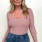 Fawnfit Ribbed Built-In Bra Long Sleeve Bodysuit