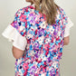 BiBi Floral Brushed Ruffle Sleeve Top