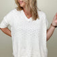Davi & Dani Wide Neck Oversized Loose Knit Top