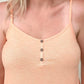 Petal Dew Henley V-Neck & Lettuce Hem Cami Top