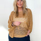 Cozy Co Open Knit Boatneck Dolman Sleeve Cover Up