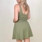 Fawnfit 3 in 1 Athleisure Mini Tank Dress with Built-in Bra & Shorts