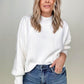 Zenana Oversized Cropped Sweater With Size Slits