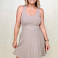 Fawnfit 3 in 1 Athleisure Mini Tank Dress with Built-in Bra & Shorts
