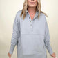 Batwing Sleeve Buttoned Hoodie with Pockets