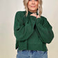 Zenana Oversized Cropped Sweater With Size Slits