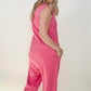 Zenana Solid Sleeveless Harem Jumpsuit