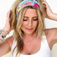 Retro Floral Print Wide Yoga Headband