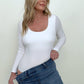 Fawnfit Ribbed Built-In Bra Long Sleeve Bodysuit