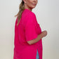 Zenana Row Edge Hem Hi-Low Hem Box Top with Pocket