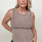 Zenana Ribbed Tank Top with Exposed Seam