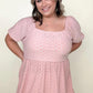Haptics Babydoll Puff Short Sleeve Eyelet Top