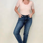 Judy Blue "Skyline" High Rise Bleach Splash Boyfriend Jeans