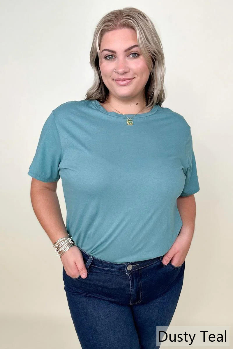 Zenana Solid Cotton Boyfriend Tee - New Colors
