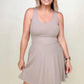 Fawnfit 3 in 1 Athleisure Mini Tank Dress with Built-in Bra & Shorts